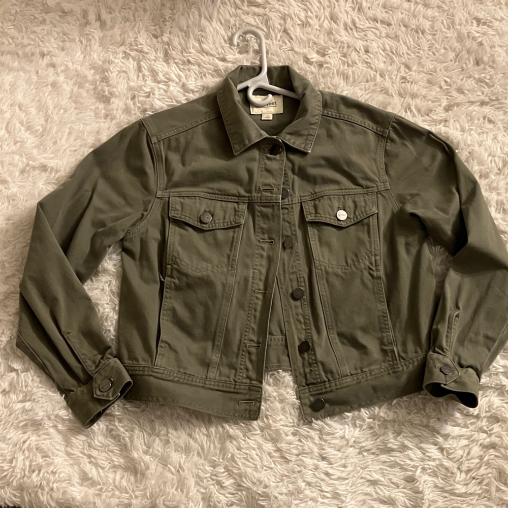 Never worn UpWest Olive Jean Jacket
